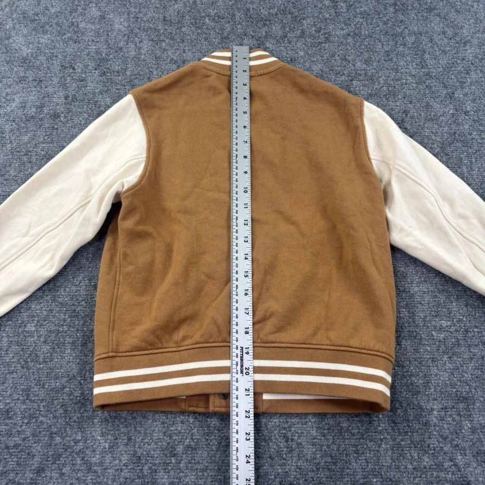 Uniqlo Varsity Jacket 7-8 Brown White Cheerleader All Stars Kids
